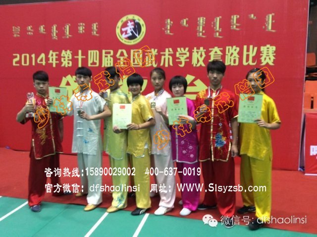 少林延鲁武术学校学员在全国武术学校比赛中获奖图