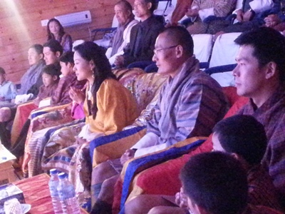 不丹公主和首相等政要观看演出
