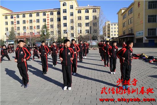 嵩山少林武术学校学生集体练习正宗少林套路 嵩山少林武术学校学生集体练习正宗少林套路