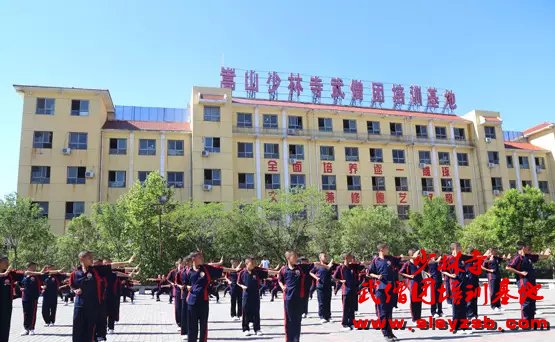 嵩山少林武术学学生练习正宗少林功夫