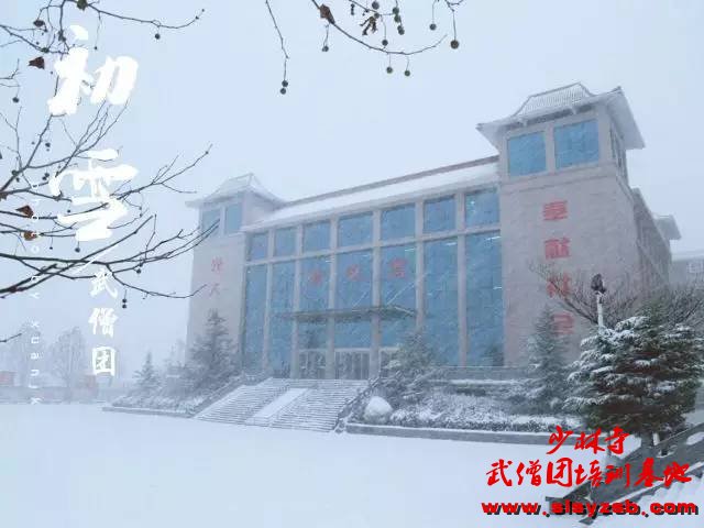 校园 | 延鲁武校第一场雪景明信片，快快收藏哦